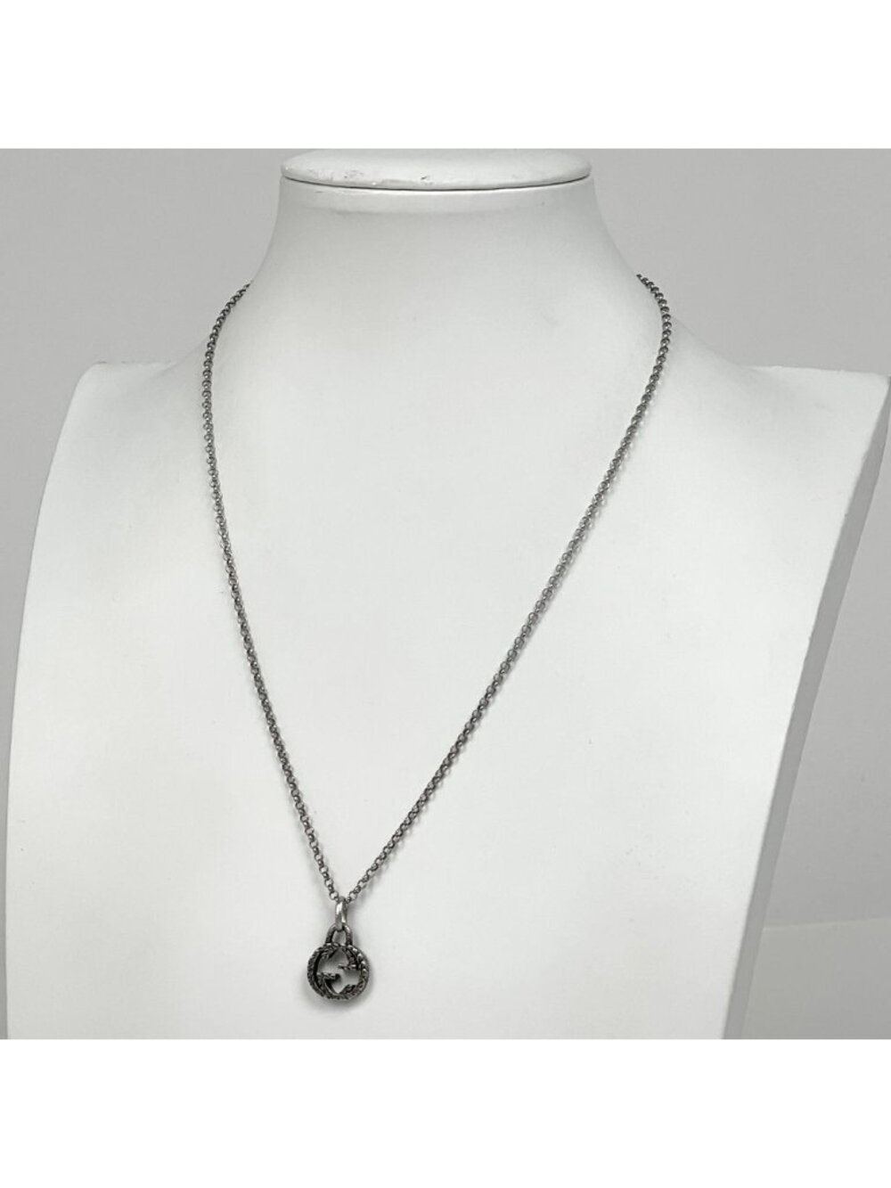 Gucci Interlocking Necklace 925 Sterling Silver - Picture 4 of 5